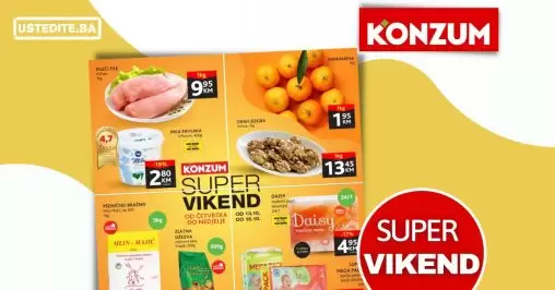 Konzum vikend akcija SUPER VIKEND 13-16.10.2022.