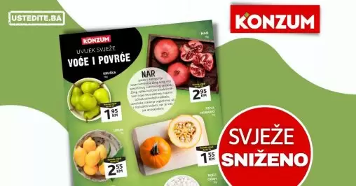 Konzum akcija VOĆE I POVRĆE - katalog do 6.11.2022.