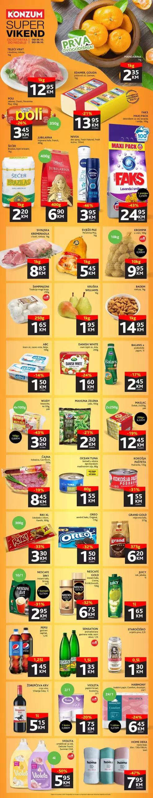 Konzum vikend akcija 6-9.10.2022.