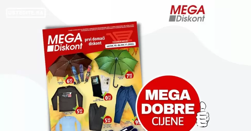 Mega Diskont akcija TEKSTIL - sniženje 4.10-4.11.2022.