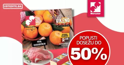 Mercator vikend akcija SNIŽENJE do 50% - katalog 6-9.10.2022.