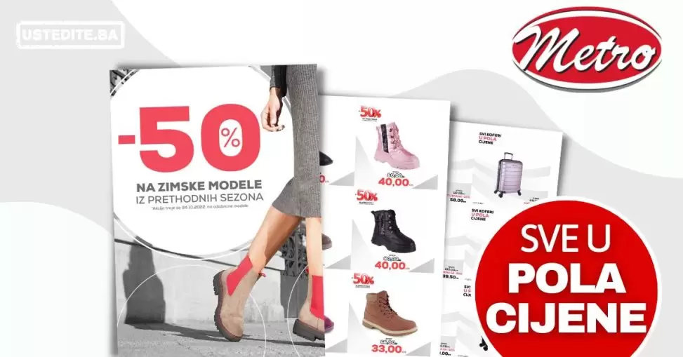 Obuća Metro SVE U POLA CIJENE do 24.10.2022.