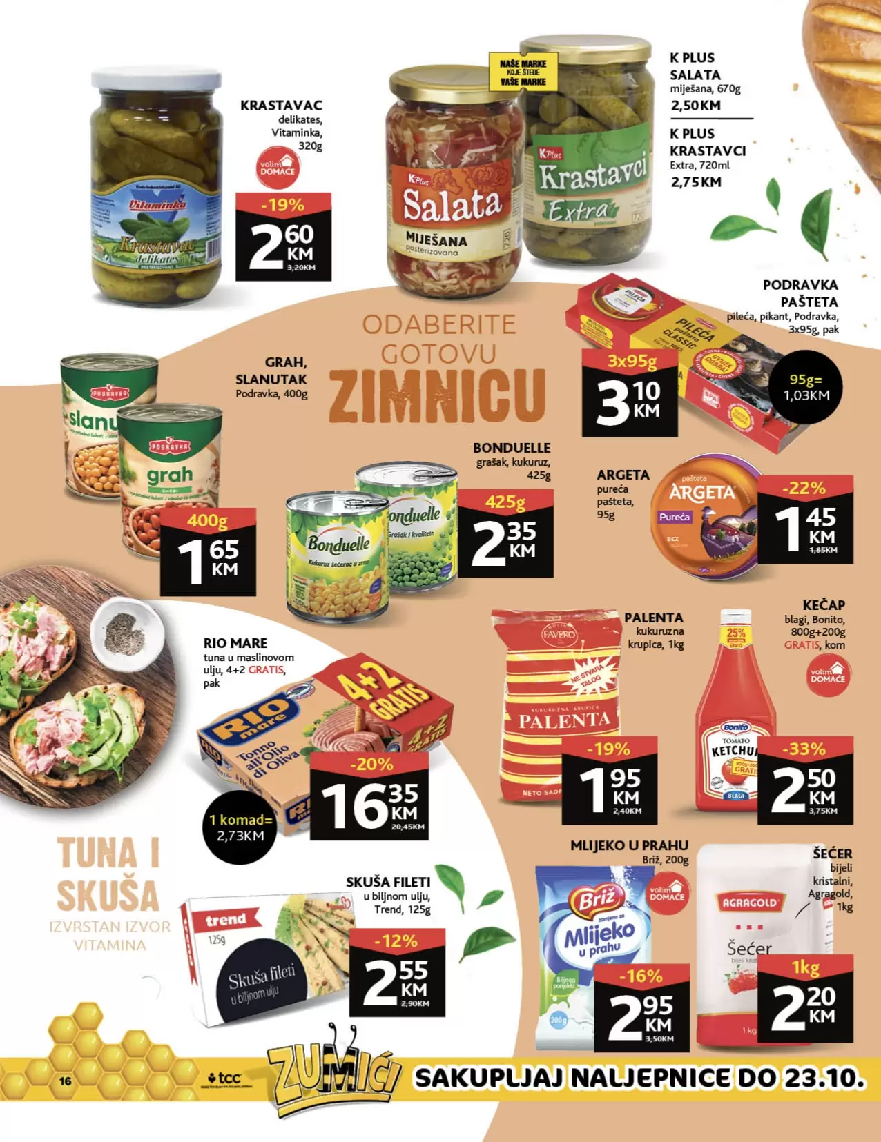 Konzum katalog 🛒 Konzum U POLA CIJENE- akcija snizenja 10-23.10.2022.