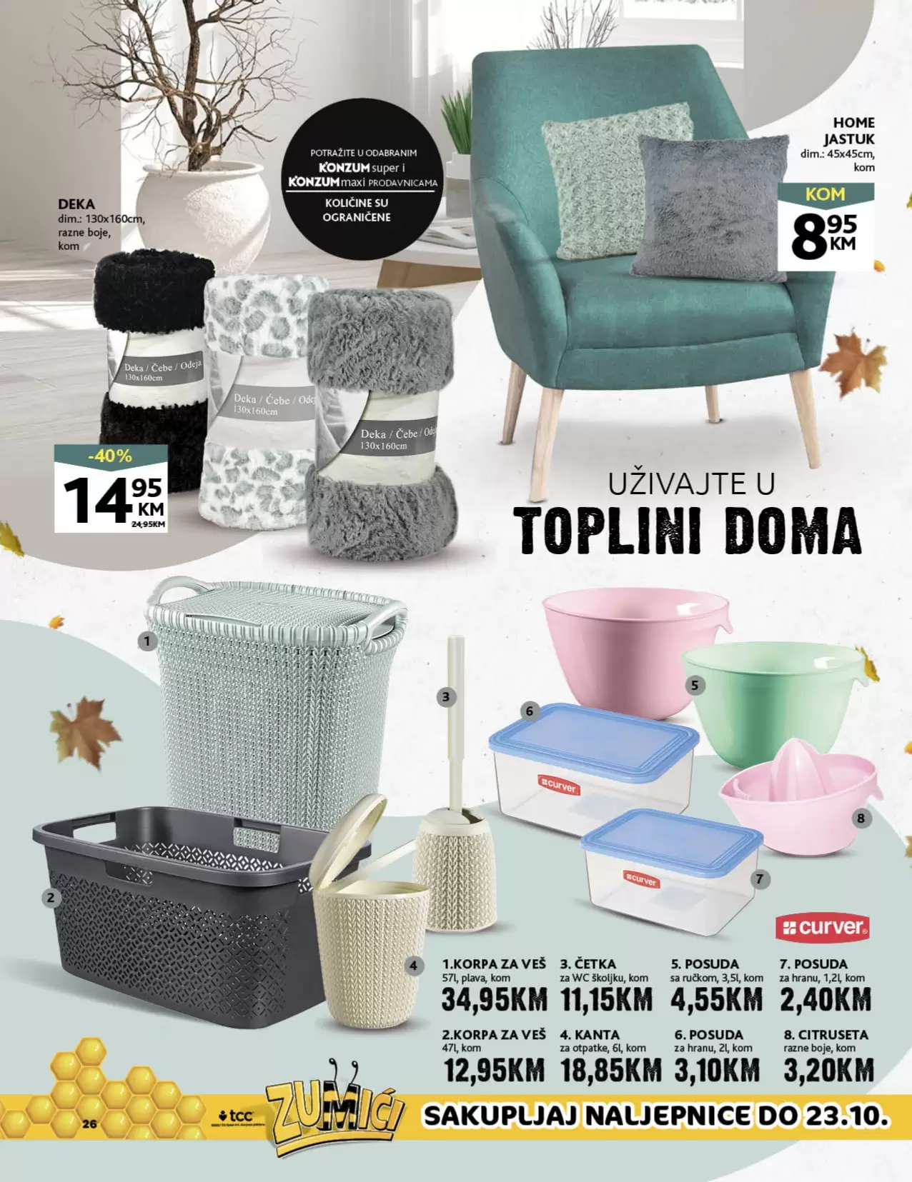 Konzum katalog 🛒 Konzum U POLA CIJENE- akcija snizenja 10-23.10.2022.