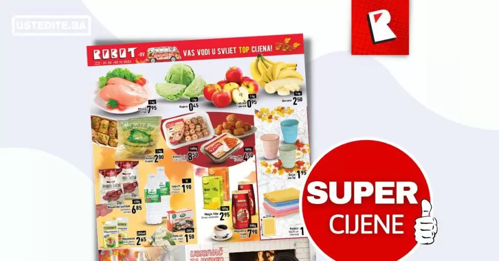 Robot akcija BANANE 2,50 KM katalog 31.10-2.11.2022.