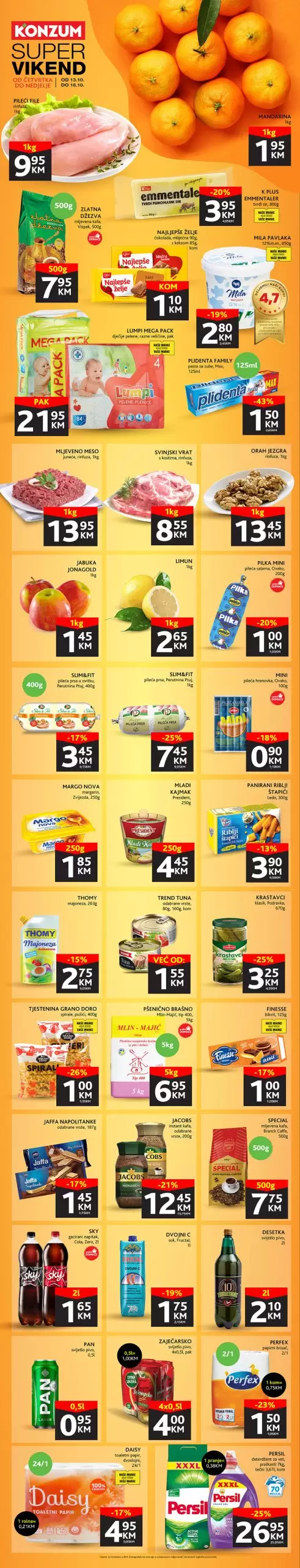 Konzum vikend akcija SUPER VIKEND 13-16.10.2022.