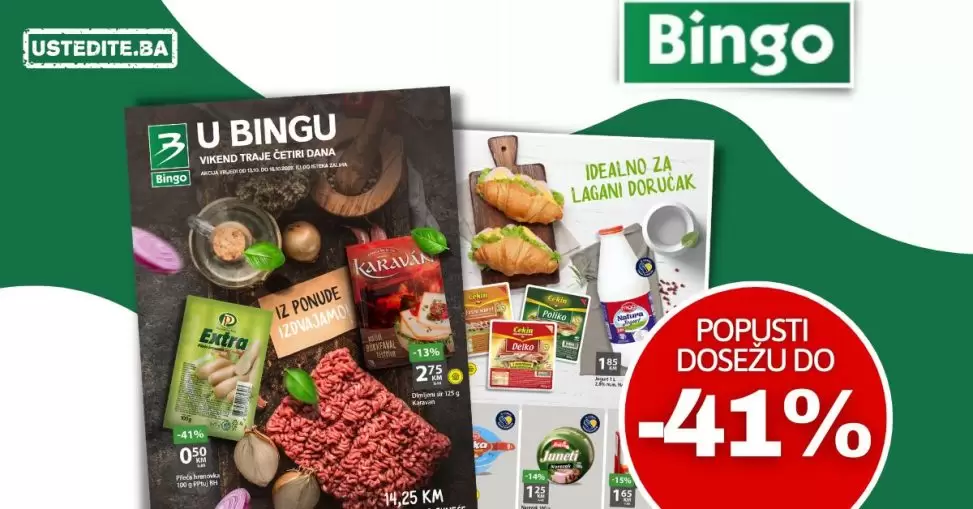Bingo vikend akcija ▷ POPUSTI do 41% - sniženje 13-16.10.2022.