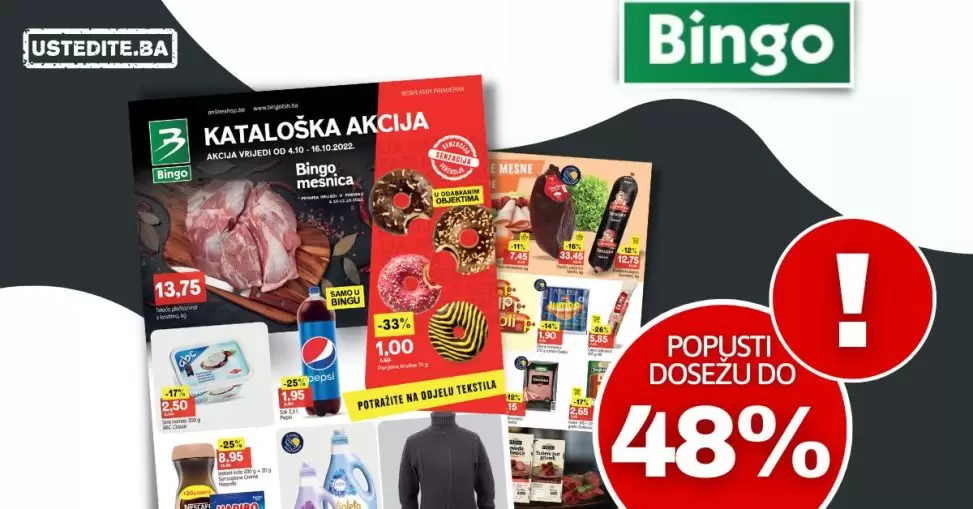 Bingo katalog【SNIŽENJE do 48%】akcija sniženja 14-16.10.2022
