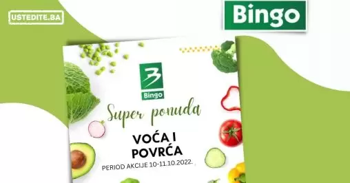 Bingo akcija VOĆE I POVRĆE - sniženje 10-11.10.2022.Bingo akcija VOĆE I POVRĆE - sniženje 10-11.10.2022.