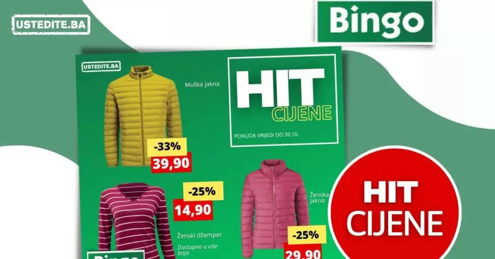 Bingo TEKSTIL - HIT cijene - sniženje do 30.10.2022.