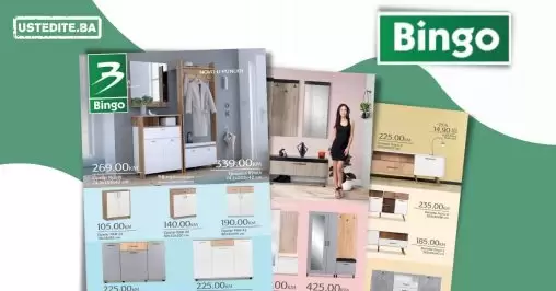 Bingo namještaj oktobar 2022- ORMARI - KOMODE - PRESOBLJA - CIPELARI