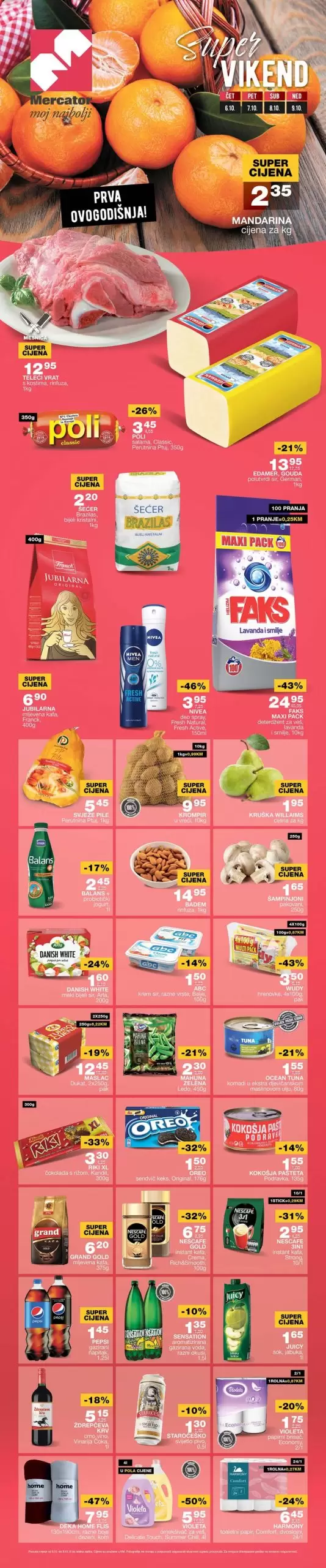 Mercator vikend akcija SNIŽENJE do 50% - katalog 6-9.10.2022. 