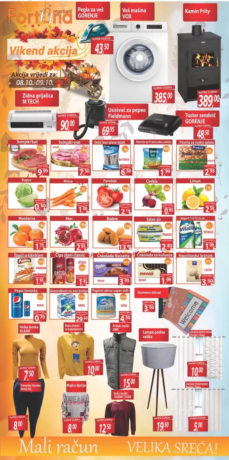 Fortuna VIKEND AKCIJA 8-9.10.2022.