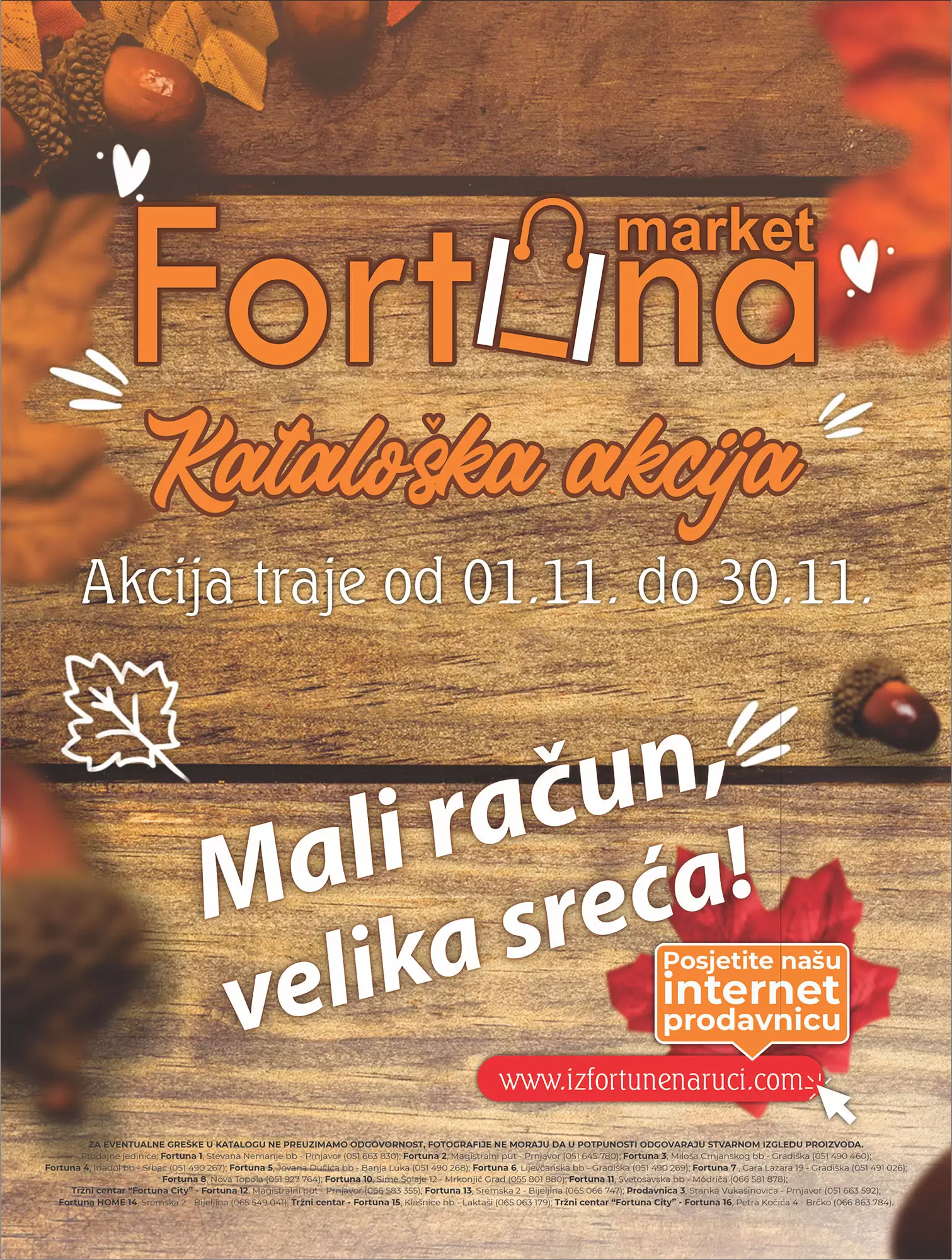 Fortuna katalog NOVEMBAR 2022 - akcija sniženja 1-30.11.2022.
