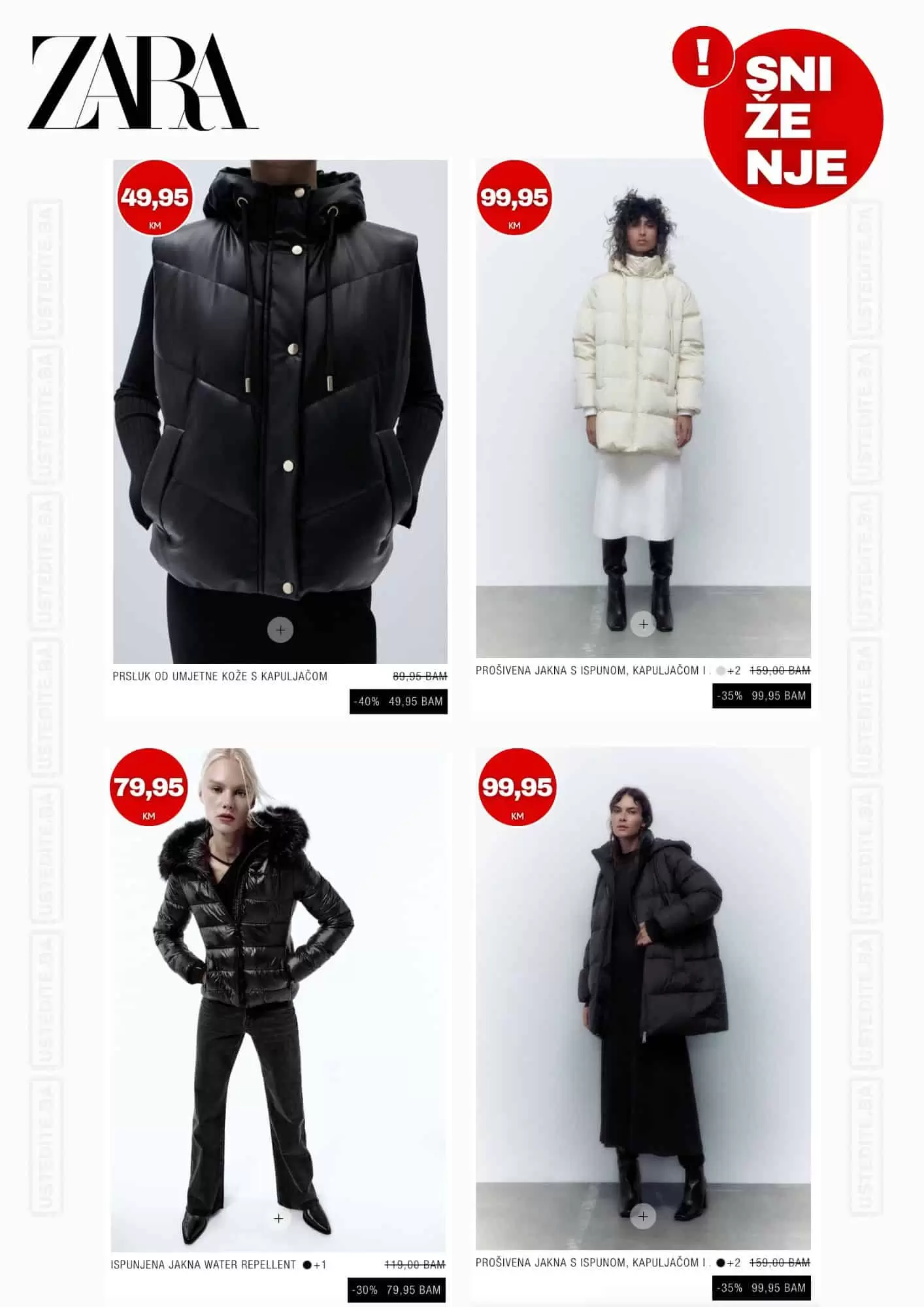 Zara BiH Jakne i prsluci SNIŽENJE - novembar 2022