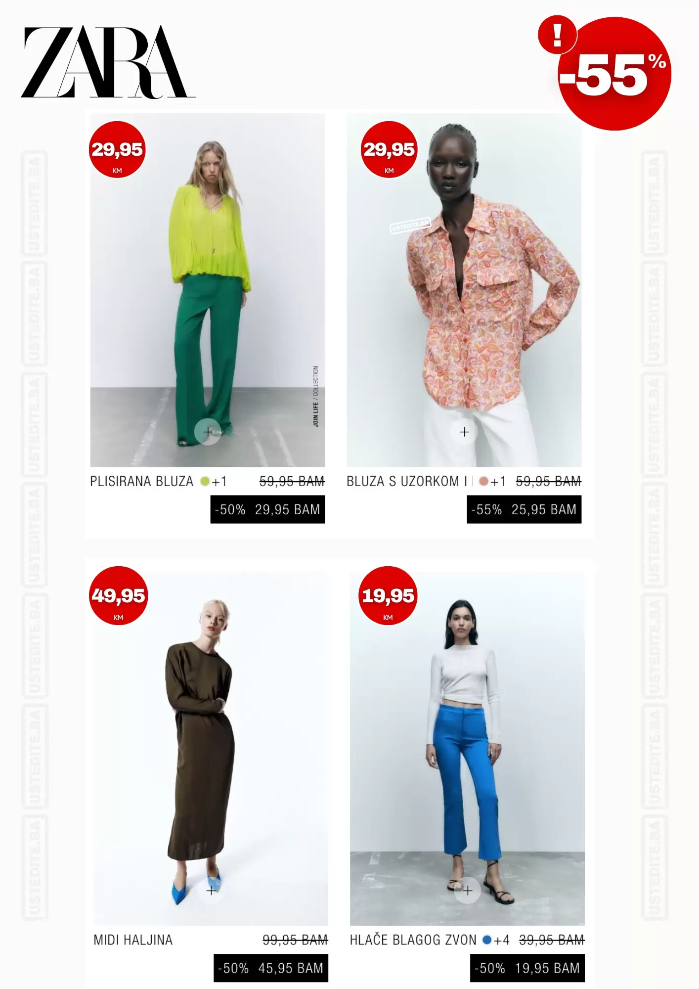 Zara BiH SNIŽENJE do 55% novembar 2022