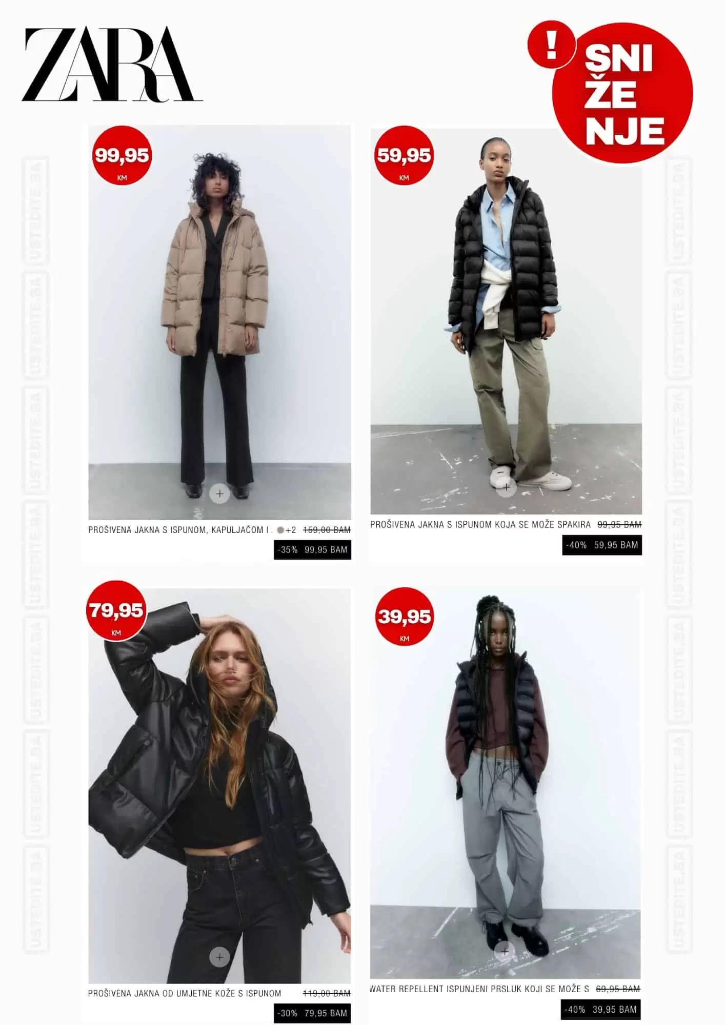 Zara BiH Jakne i prsluci SNIŽENJE - novembar 2022