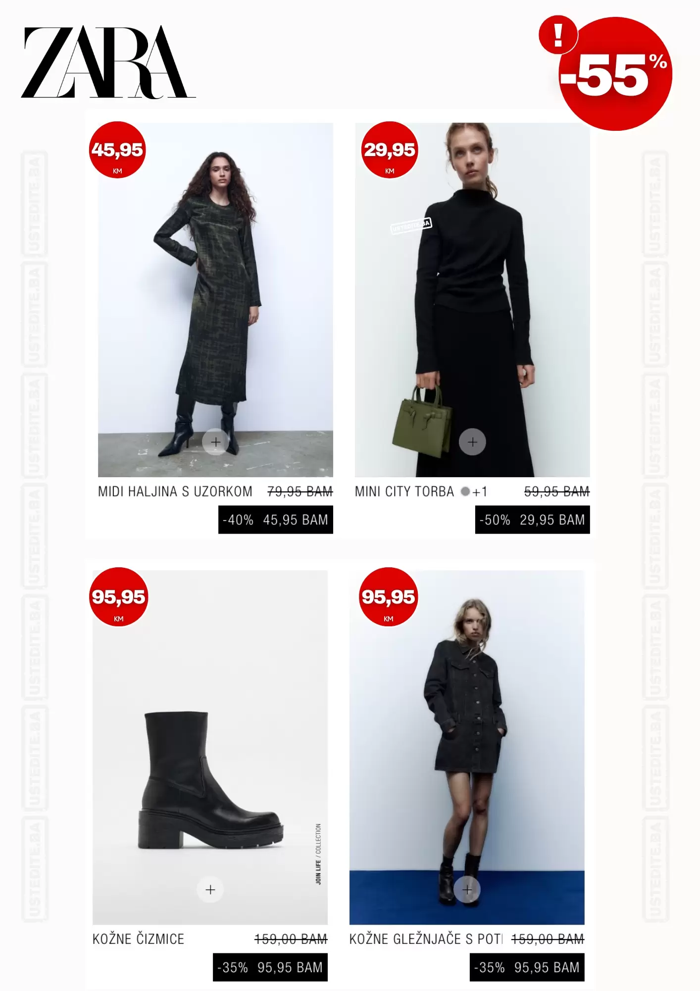Zara BiH SNIŽENJE do 55% novembar 2022