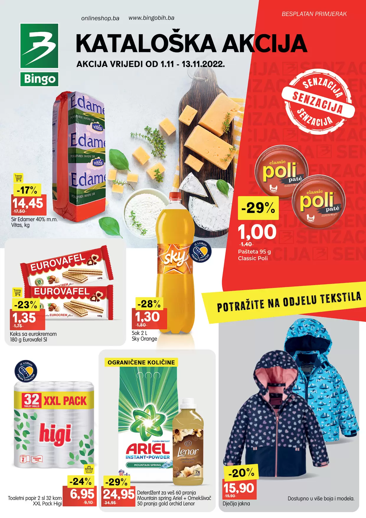 Bingo katalog NOVEMBAR 2022 - akcija sniženja 1-13.11.2022.