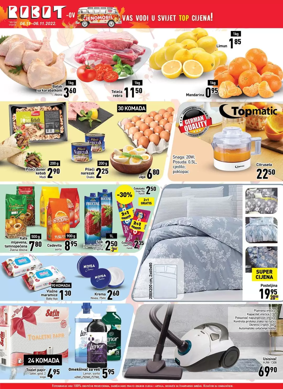 Robot vikend akcija SUPER SNIŽENJE 4-6.11.2022.