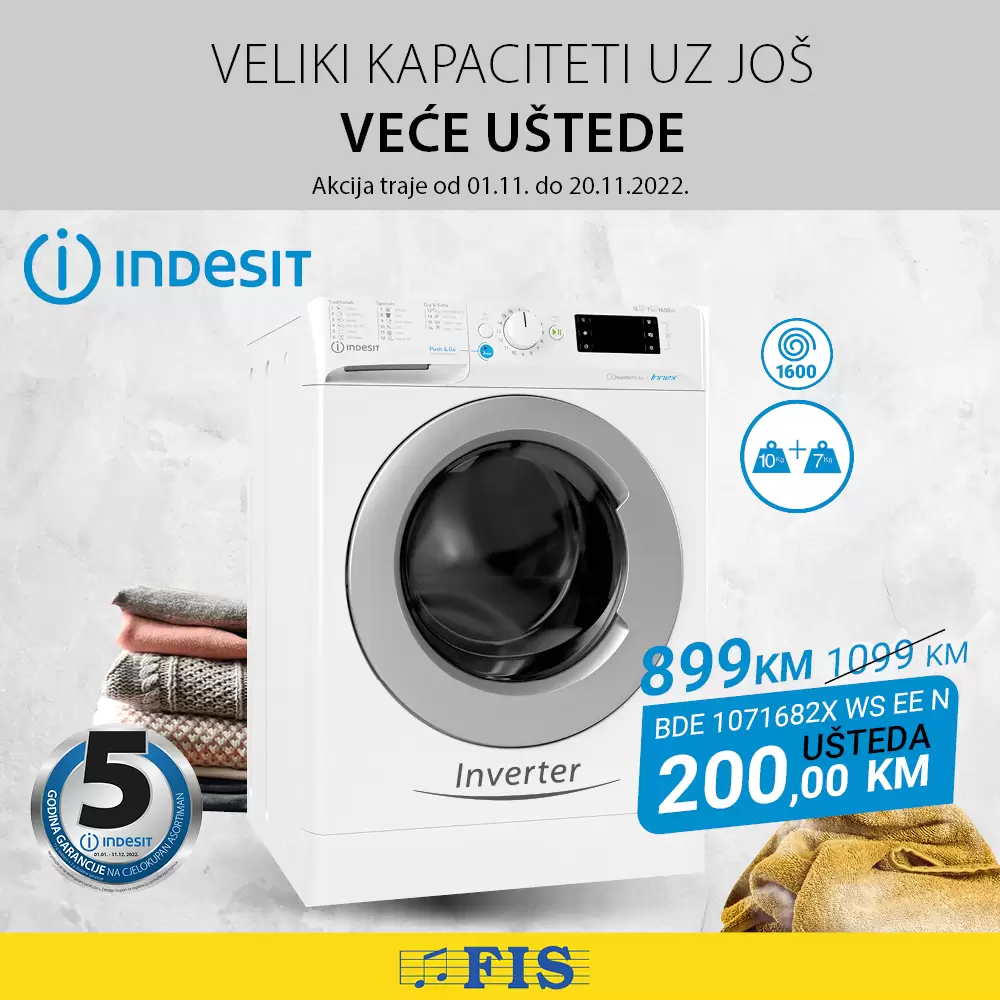 Fis perilice sušilice Whirlpool Indesit SNIŽENJE 1-20.11.2022. 