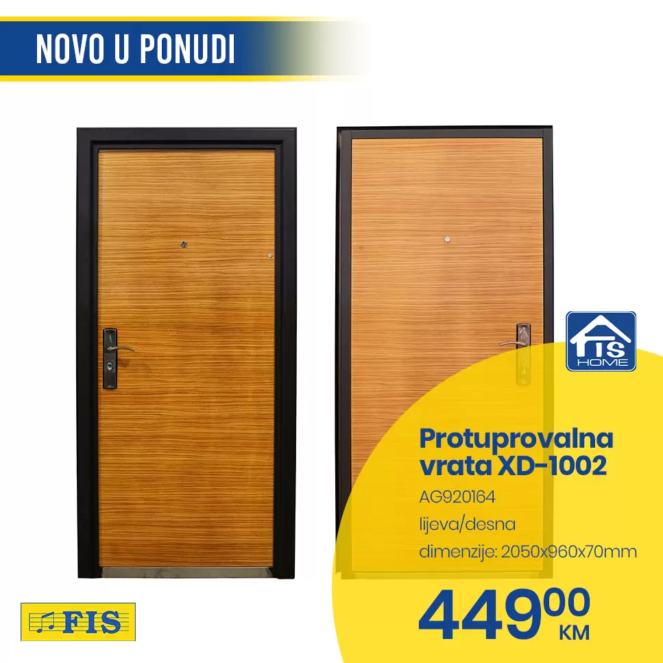 Novo u Fisu - PROTUPROVALNA VRATA