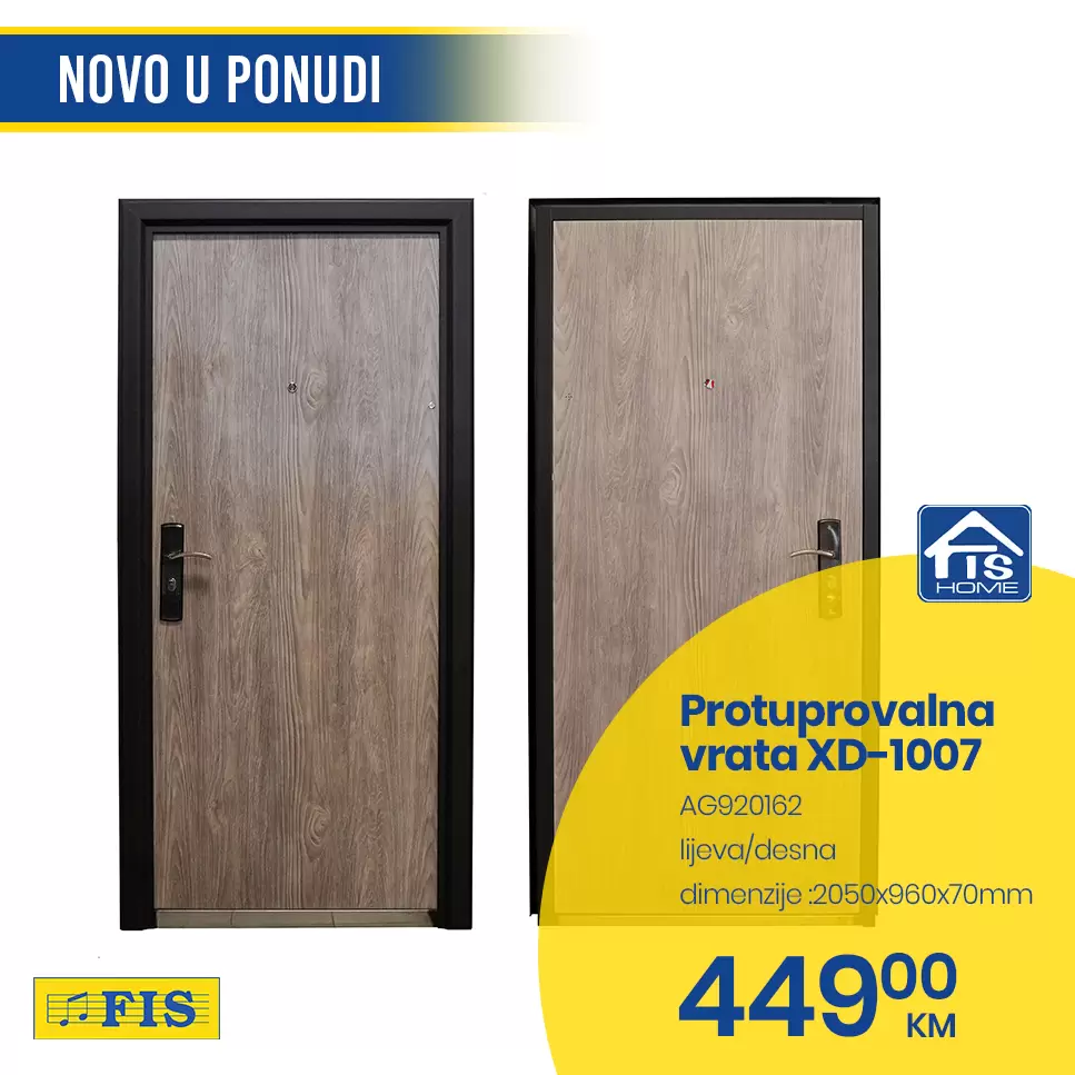 Novo u Fisu - PROTUPROVALNA VRATA