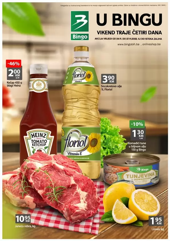  Bingo vikend akcija ➤ Floriol ulje 3,90 KM - sniženke 24-27.11.2022. 