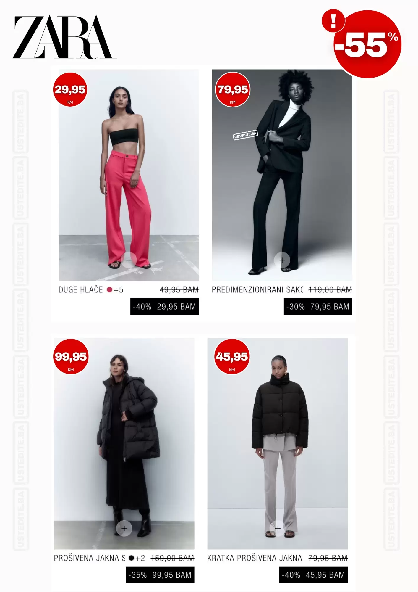 Zara BiH SNIŽENJE do 55% novembar 2022