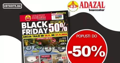 Adazal Black Friday SNIŽENJE do 50% 25-27.11.2022.