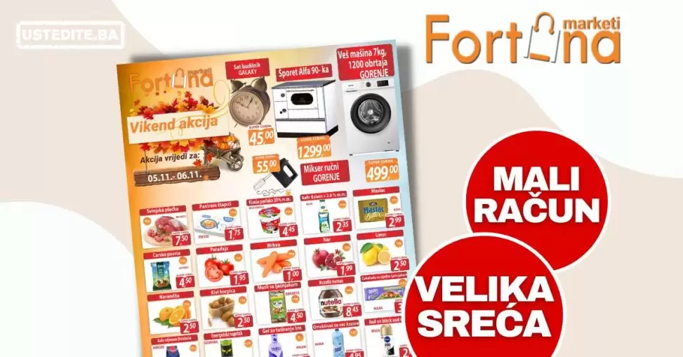 Fortuna vikend akcija 5-6.11.2022.