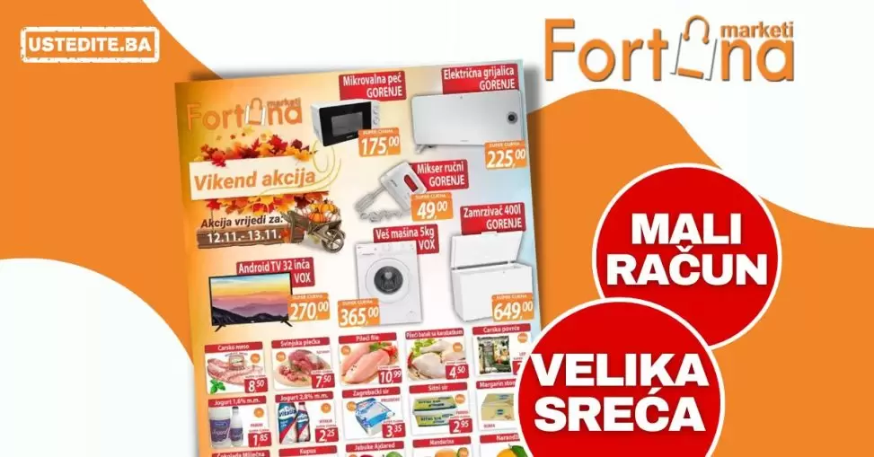 Fortuna vikend akcija 12-13.11.2022.