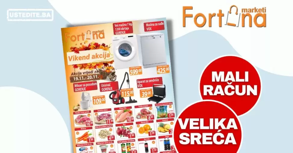 Fortuna vikend akcija 19-20.11.2022.