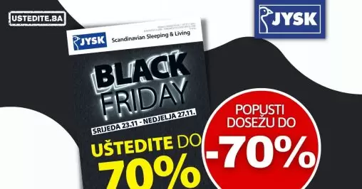 Jysk Black Friday - Jysk Crni Petak 23-27.11.2022.