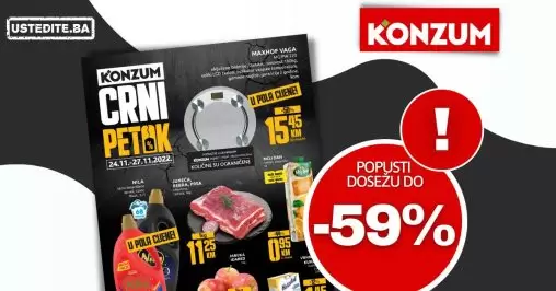 Konzum Black Friday 24-27.11.2022.