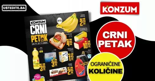 Konzum CRNI PETAK Konzum Black Friday 24-27.11.2022.
