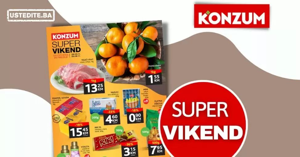 Konzum vikend akcija 3-6.11.2022.