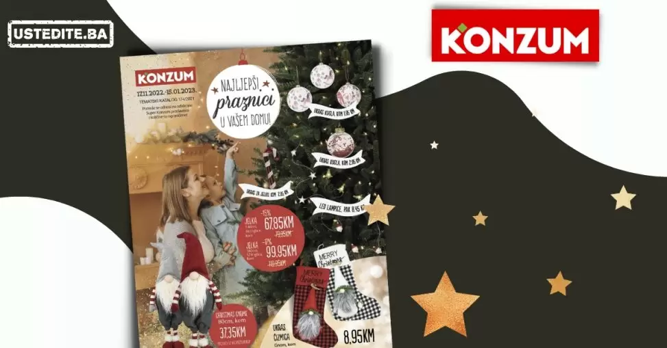 Konzum katalog Najljepši praznici/blagdani u vašem domu! 17.11-15.01.2023.