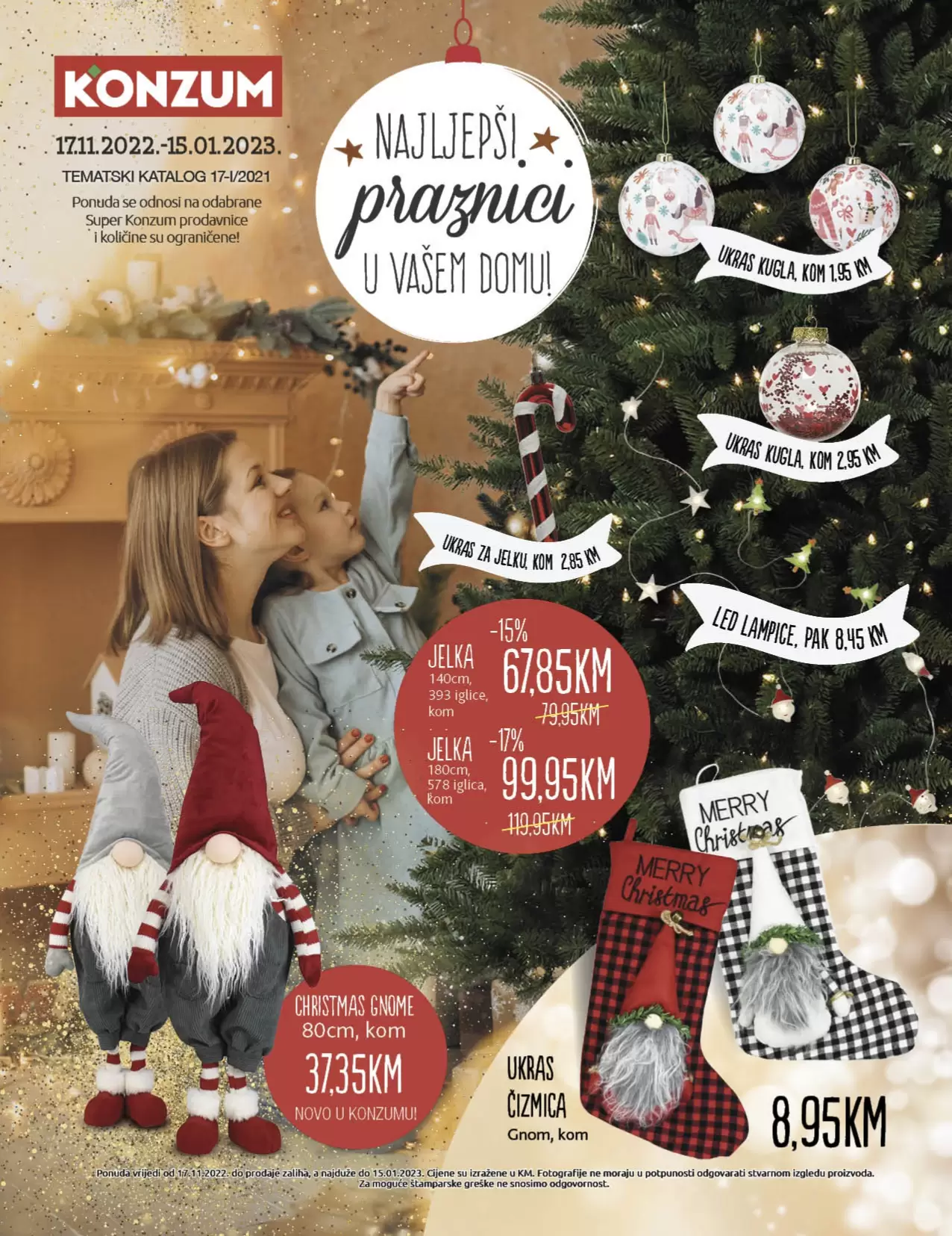 Konzum katalog Najljepši praznici/blagdani u vašem domu! 17.11-15.01.2023.