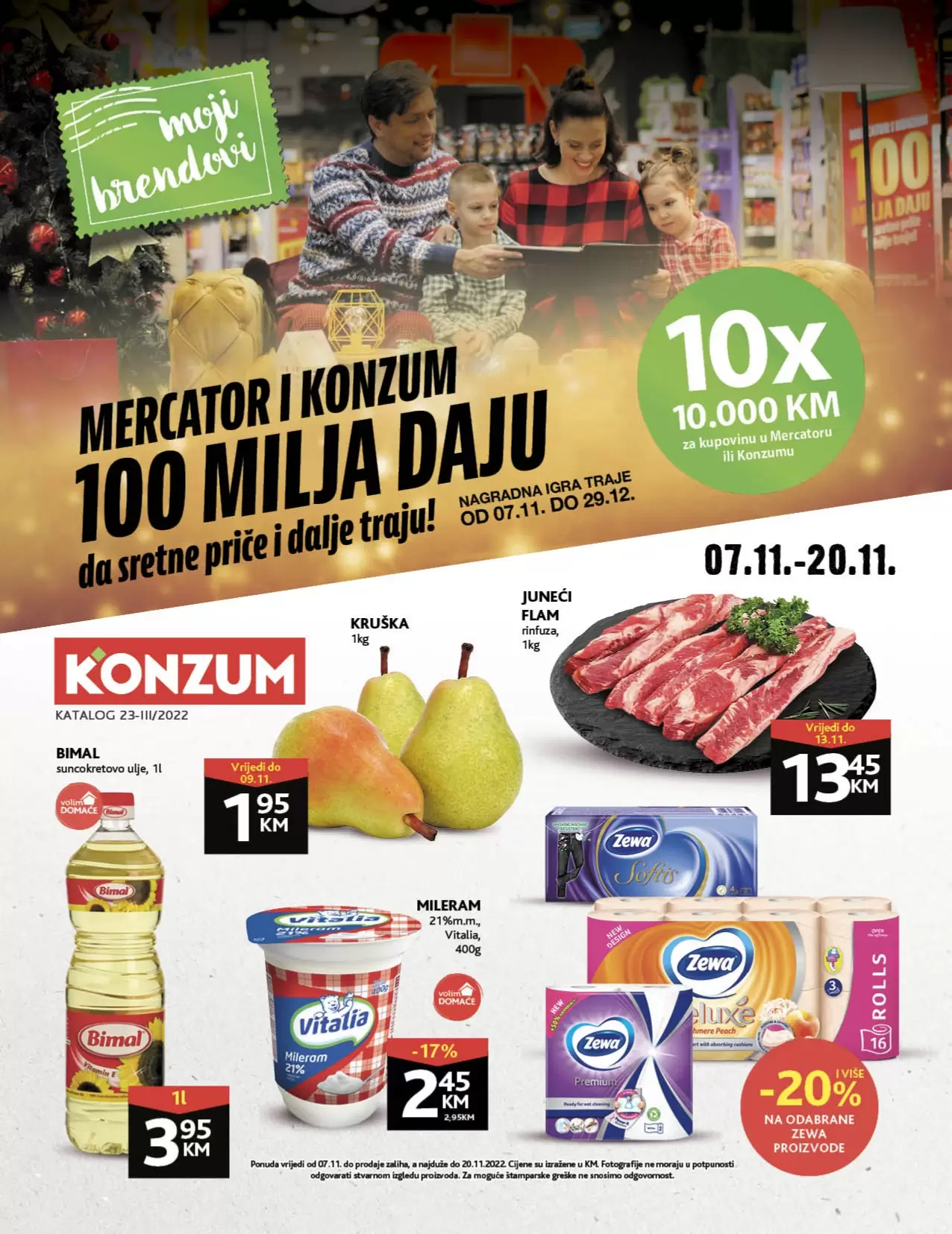 Konzum katalog SNIŽENJE do 50% - akcija 7-20.11.2022.