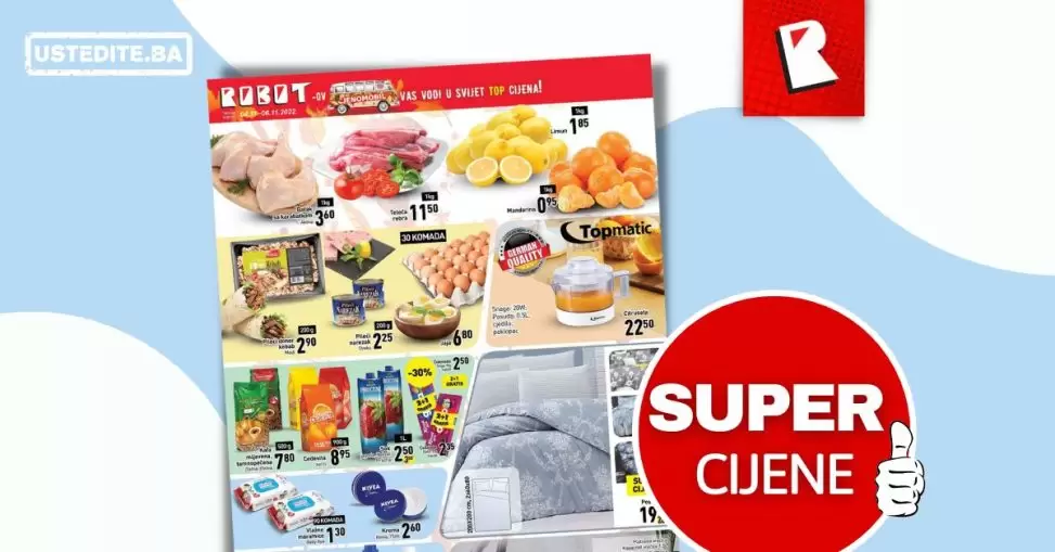 Robot vikend akcija SUPER SNIŽENJE 4-6.11.2022.