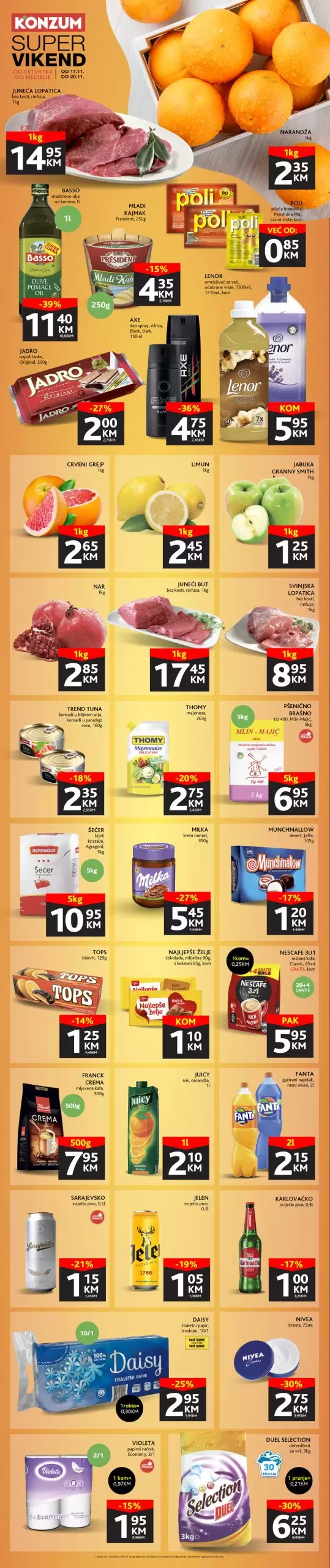 Konzum vikend akcija 17-20.11.2022.