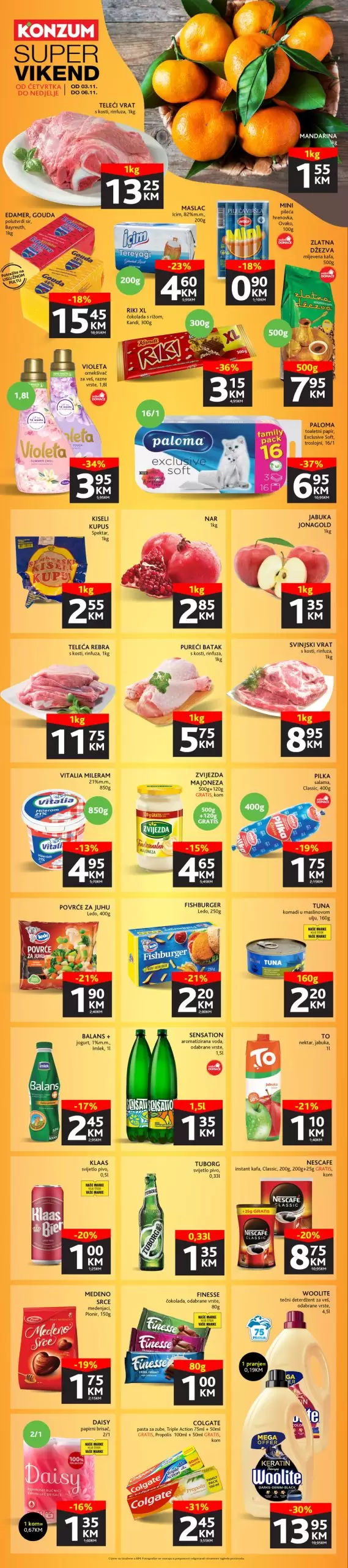 Konzum vikend akcija 3-6.11.2022.