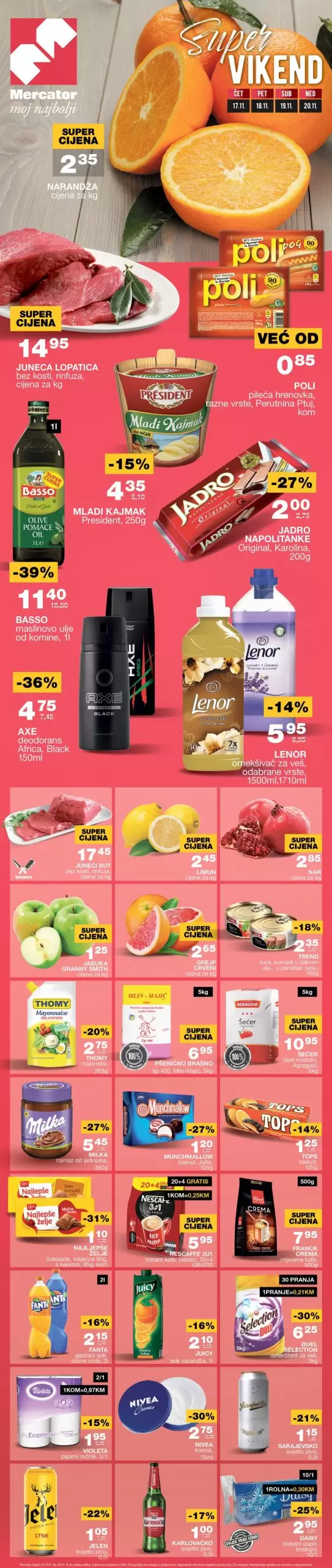 Mercator vikend akcija 18-20.11.2022.