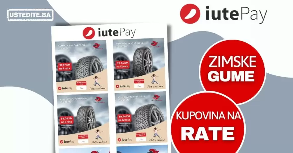 iutePay ZIMSKE GUME novmbar 2022 KUPOVINA NA RATE