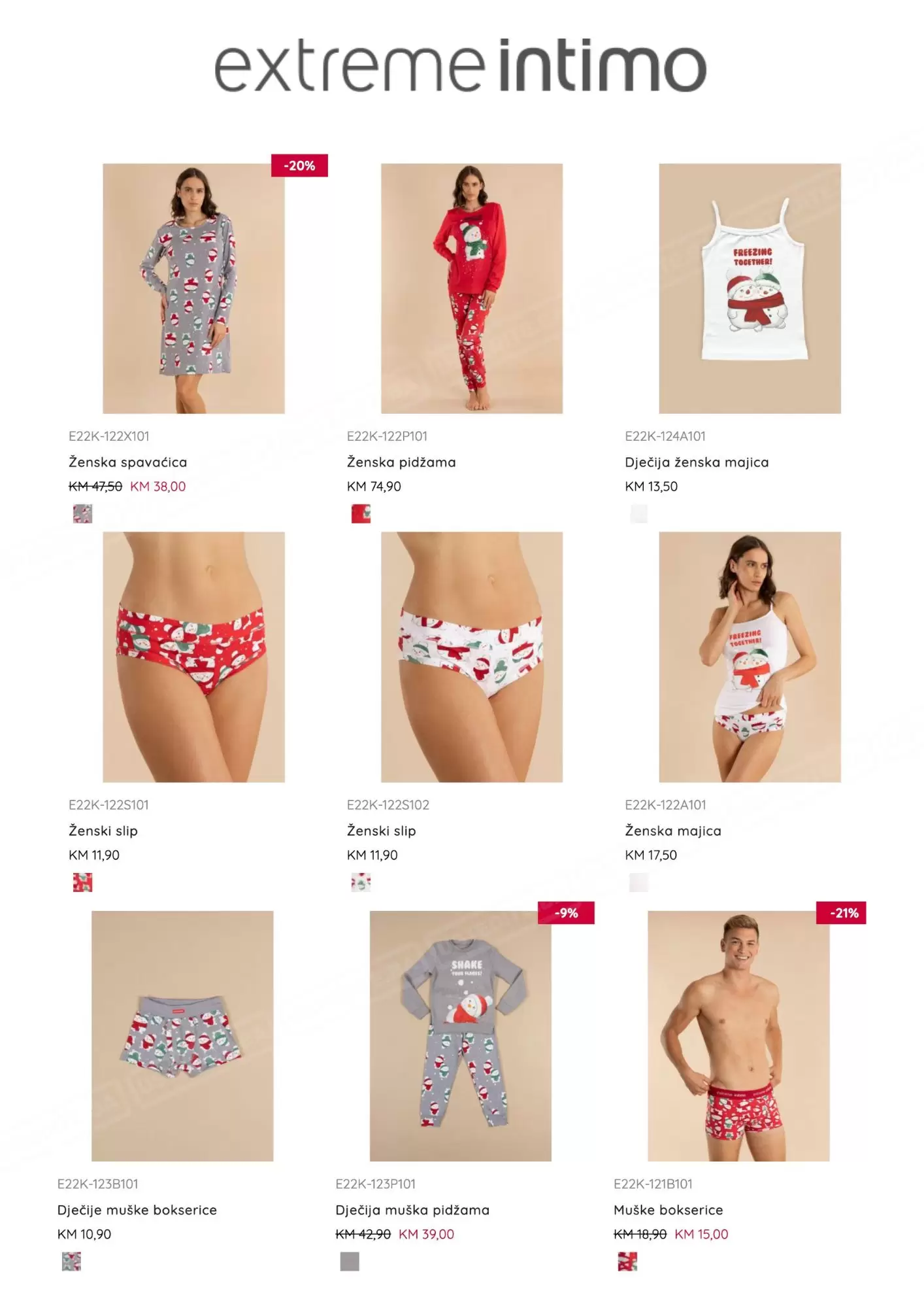 Extreme Intimo novogodišnja kolekcija 2022/2023