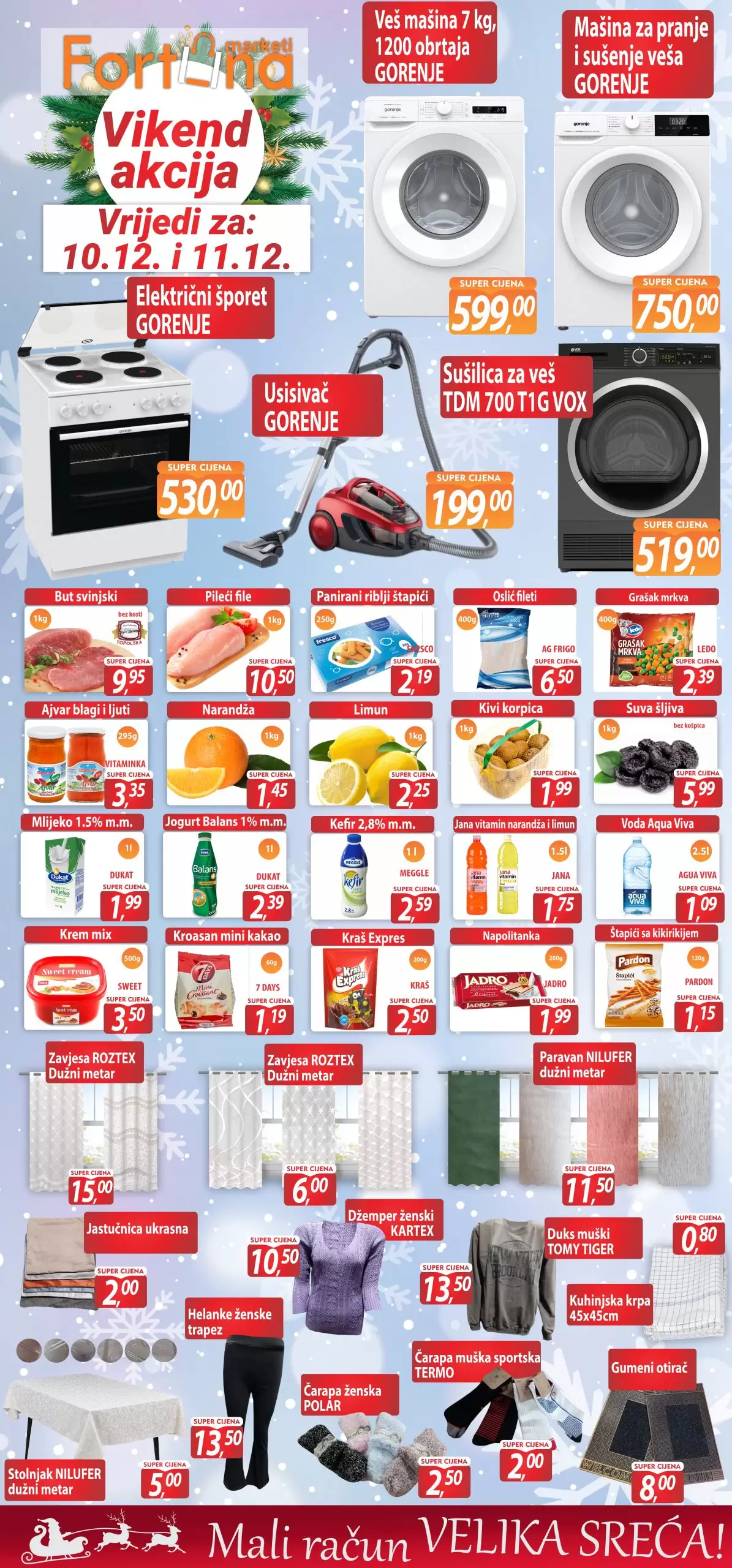 Fortuna vikend akcija 10-11.12.2022. 