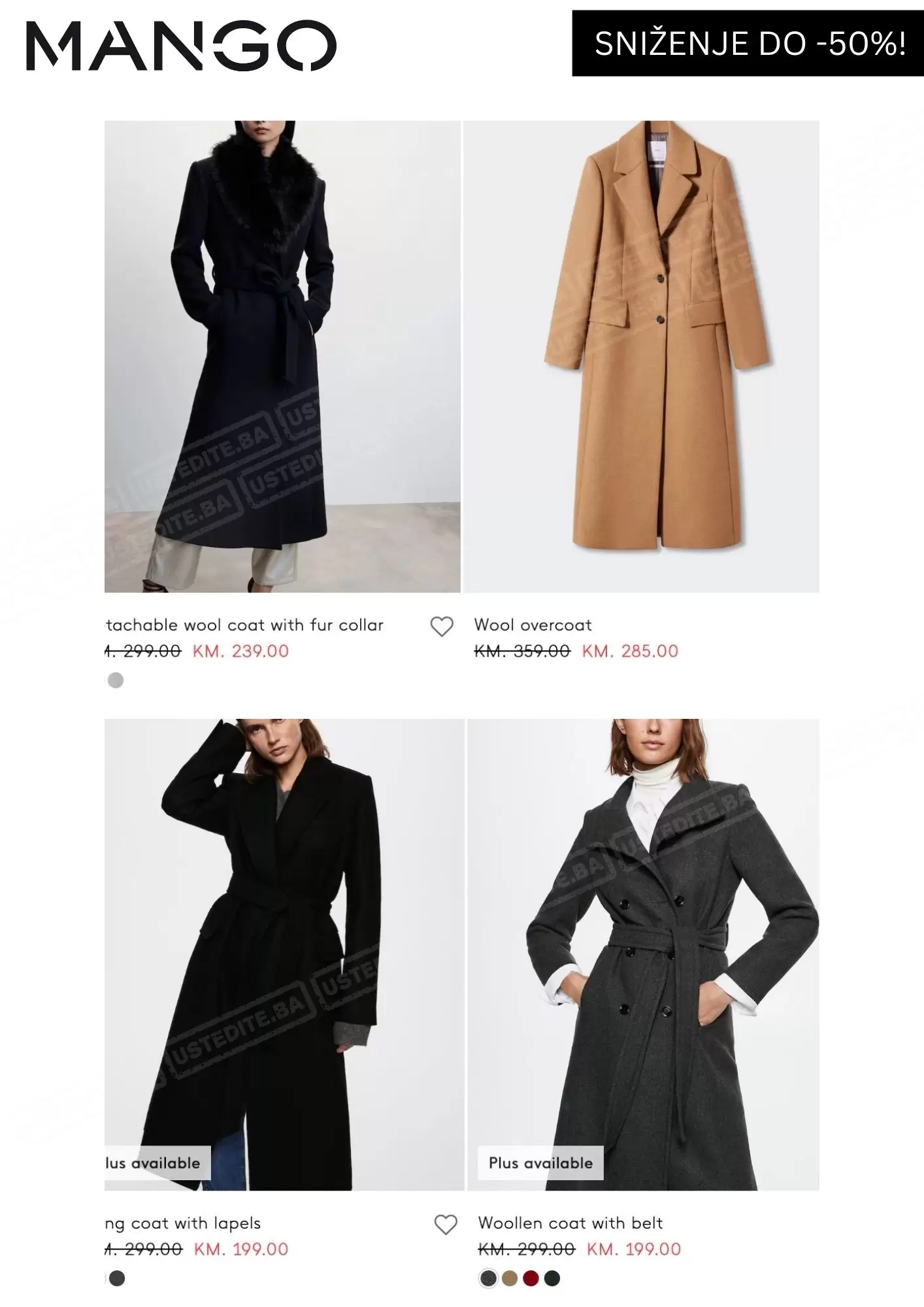 Mango BiH SNIŽENJE do 50% - decembar 2022