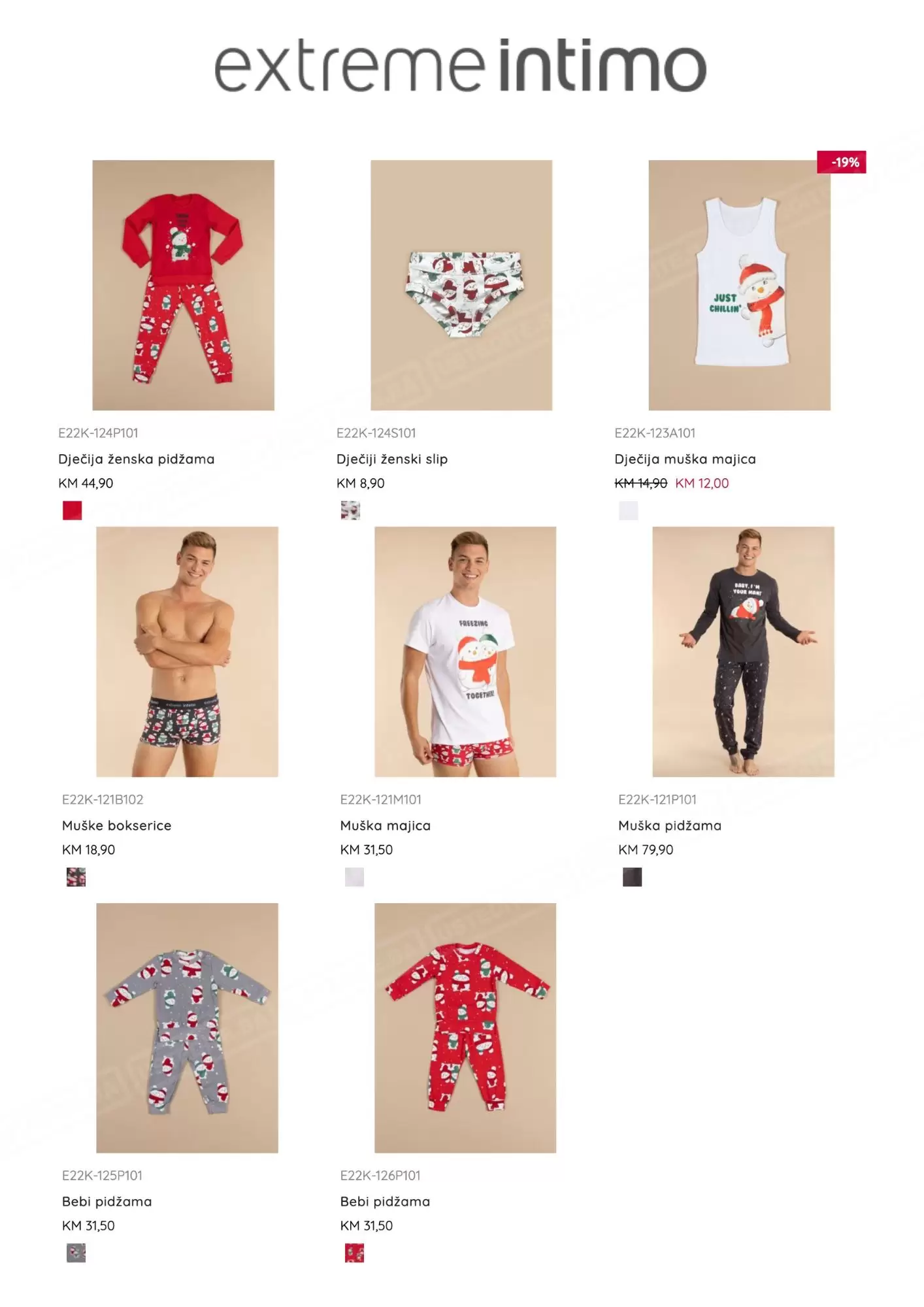 Extreme Intimo novogodišnja kolekcija 2022/2023