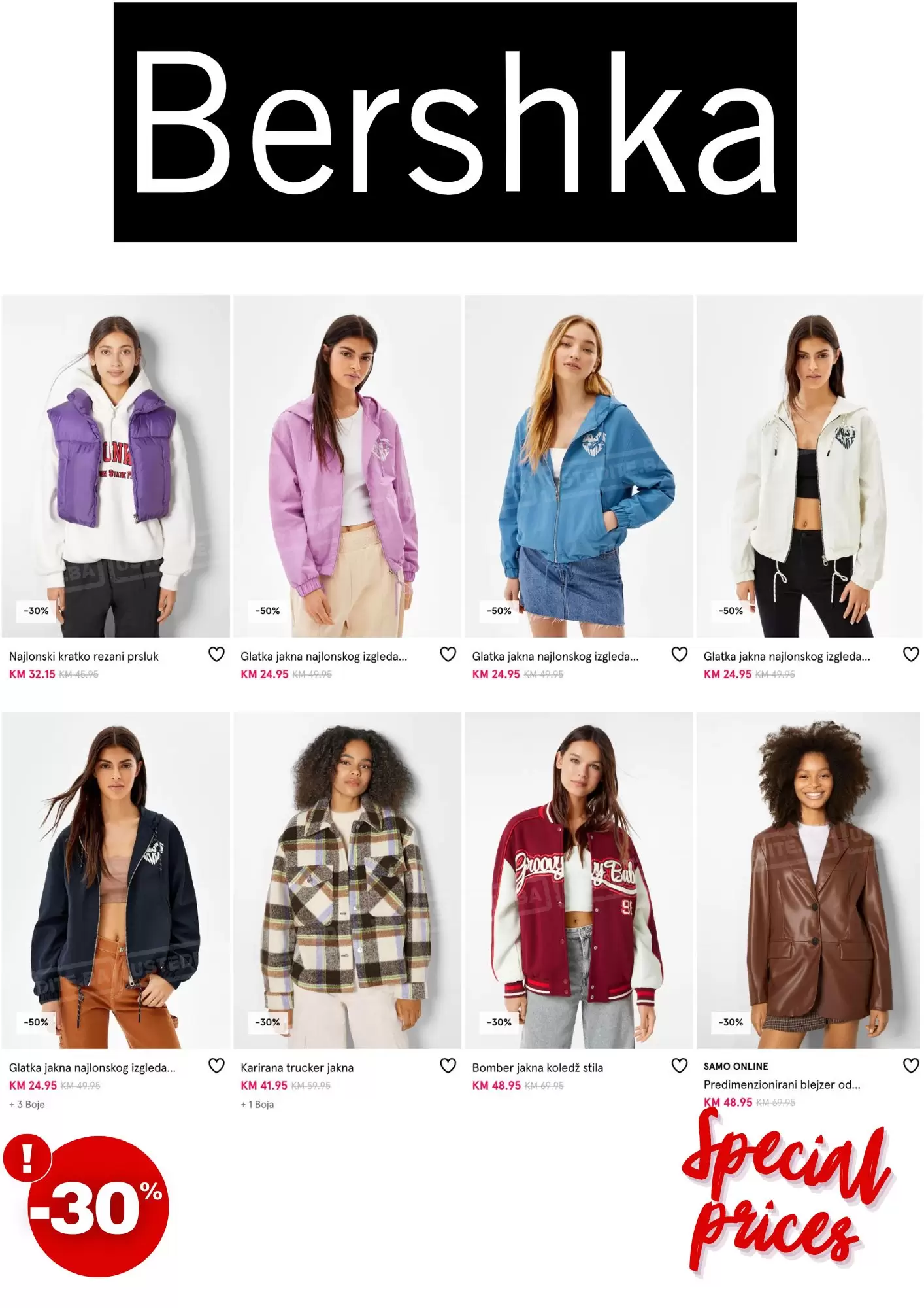 Bershka BiH SNIŽENJE do 50% - decembar 2022